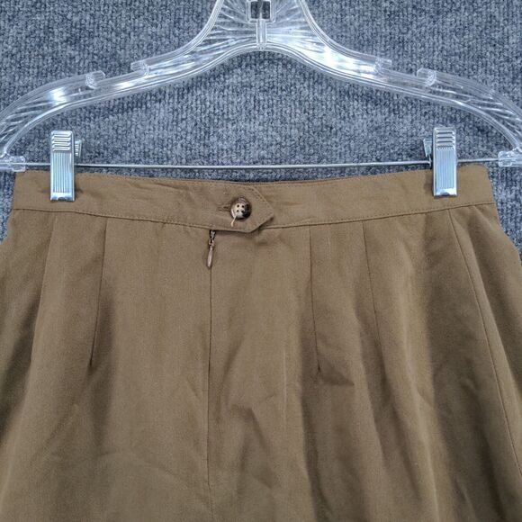 Vintage Tweeds Brand Womens Skirt Brown Size 10 Wool Blend 17" Length - Picture 9 of 12